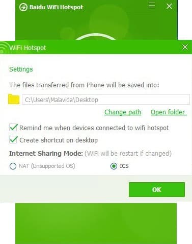 use baidu wifi hotspot no internet