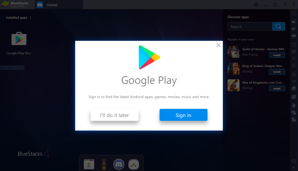 Tienda Google-Play para PC