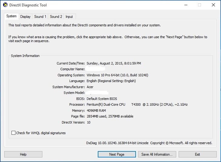 installing directx 11 on windows 10