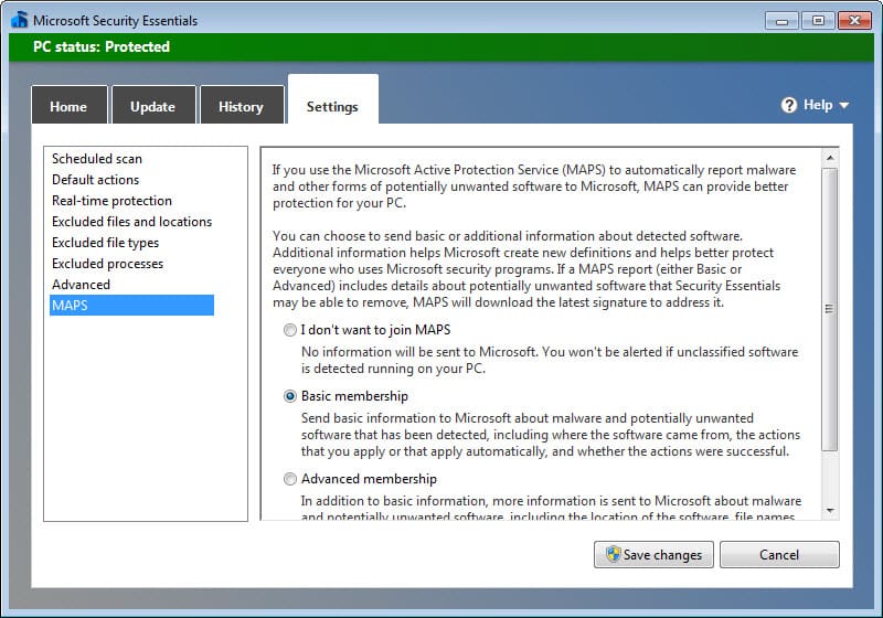 microsoft security essentials for group use