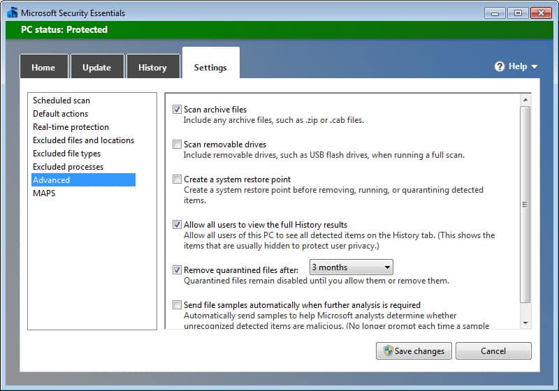 microsoft security essentials definition update majorgeeks