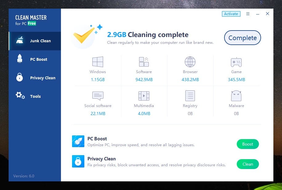 clean master software download